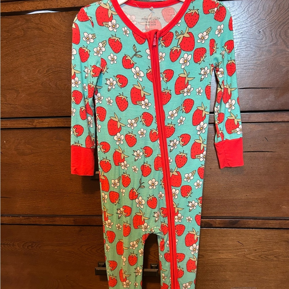 Posh Peanut strawberry romper